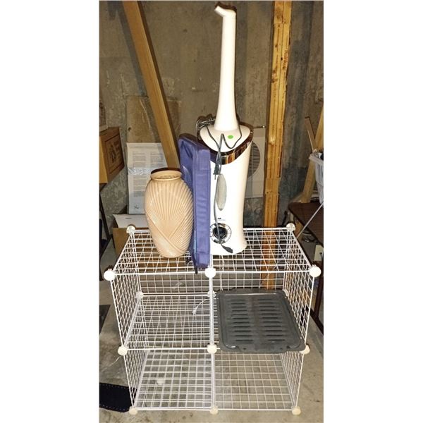 Cubed Storage Shelf With Vase, & Air Innovations