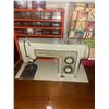 Image 7 : Sears Kenmore Vintage Sewing Machine Built into Table W/Assortment of Sewing Supp;ies  27" x 21" x40