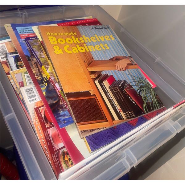 Three Large Totes Full Of Baking & Sewing Magazines