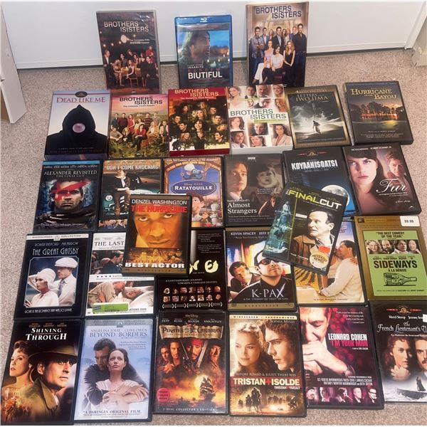 Bundle Of DVDs  Ratatouille, Dead Like Me, Brothers & Sisters Seasons, Sideways, Final Cut, K-Pax &