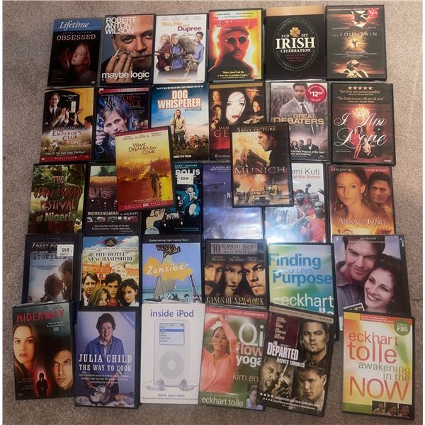 Collection Of DVDs  Dog Whisperer, What Dreams May Come, Finding Purpose, Geisha & More
