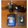 Image 1 : Sony Walkman Portable Cassette Player , GPS, Vintage Camera And Small Flip Phone