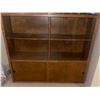 Image 1 : Mid Century Cabinet W/Glass Doors Shelves & Cupboards  59"w x 23"d x 41"tall