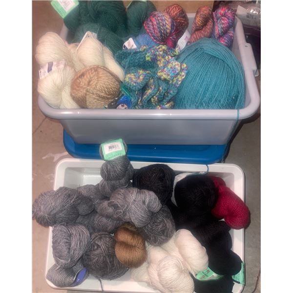 Assortment of Yarn, Wool & Other Needle Crafts ++Bonus Crafting Supplies