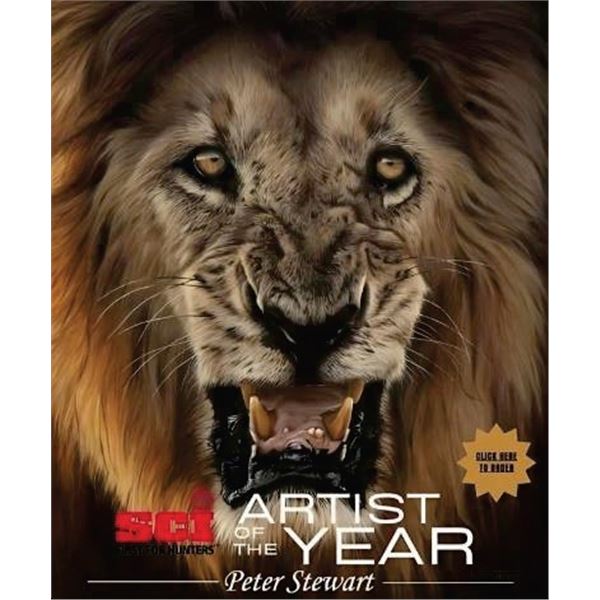 Peter R. Stewart SCI ARTIST OF THE YEAR, PETER STEWART, SIGNED LION “RAW” PRINT