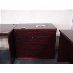 Mahogany 2 Drawer Filing Cabinet