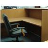 Image 1 : Oak L-Shaped Workstation/reception Unit