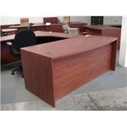 Dk Cherry Bow Front Desk