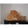 Image 1 : Lamp Shade W/wicker Plant Holder