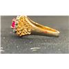 Image 2 : 14K LADIES RING SET WITH RUBY AND DIAMONDS (3.5G)