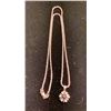 Image 1 : 14K CHAIN (19") WITH 14K PENDANT SET WITH SAPPHIRE AND DIAMONDS (6.5G)