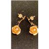 Image 2 : PAIR 10K EARRINGS AND PAIR 14K EARRINGS SET WITH DIAMONDS (3.7G)