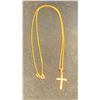 Image 1 : 10K CHAIN (23") WITH 10K CROSS PENDANT (4.8G)