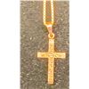 Image 2 : 10K CHAIN (23") WITH 10K CROSS PENDANT (4.8G)