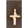 Image 1 : 14K CROSS PENDANT SET WITH DIAMONDS (3.1G)