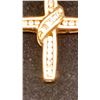 Image 2 : 14K CROSS PENDANT SET WITH DIAMONDS (3.1G)