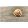 Image 1 : 10K MENS RING SET WITH PALE BLUE STONE (7G)