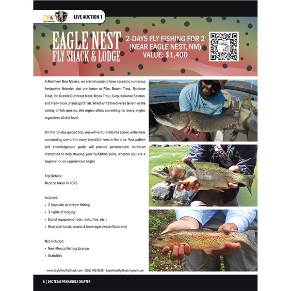 FLY FISHING FOR 2 (NEAR EAGLE NEST, NM) W/ EAGLE NEST FLY SHACK & LODGE