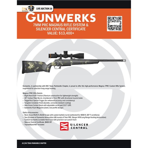 GUNWERKS MAGNUS RIFLE SYSTEM 7MM PRC