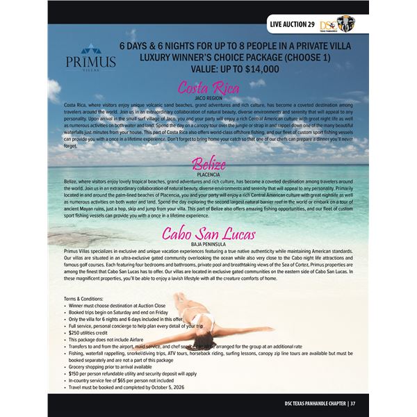 LUXURY PRIVATE VILLA PACKAGE FOR 8 PEOPLE (CHOOSE 1) BY PRIMUS VILLAS