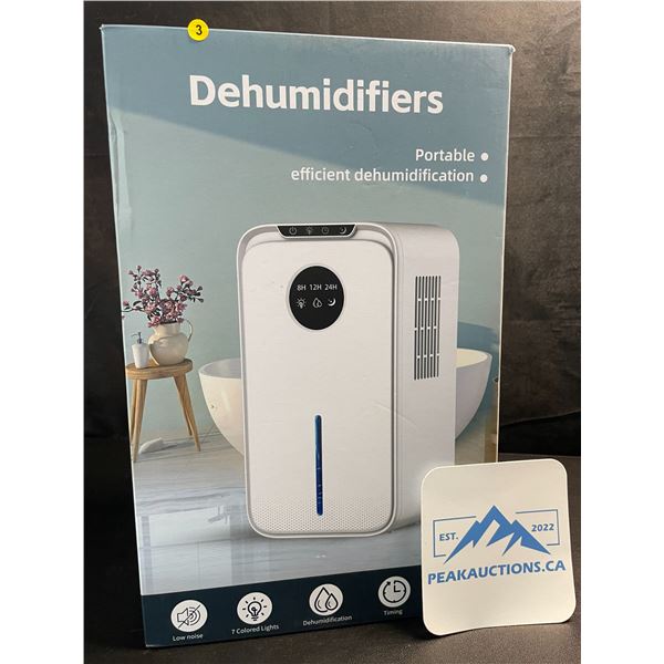 1 Large Household Dehumidifier (85oz Capacity) w/ LCD Display & 7-Colored Night Light - Brand New!