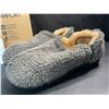 Image 3 : 1 Pair of LongBay Mens Sherpa Memory Foam Slippers w/ Grip Bottom - Size 11-12 - New in Box