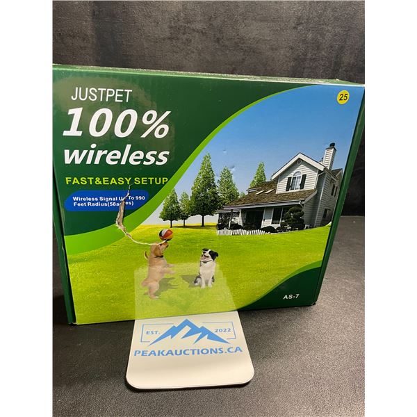 1 Justpet Wireless Pet/Dog Containment System - Designed for Large Properties/Easy Set-Up - New
