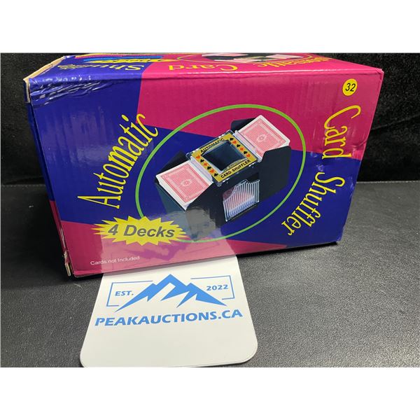 1 Automatic Card Shuffler - Shuffles 4 Card Decks at Once in Seconds - New