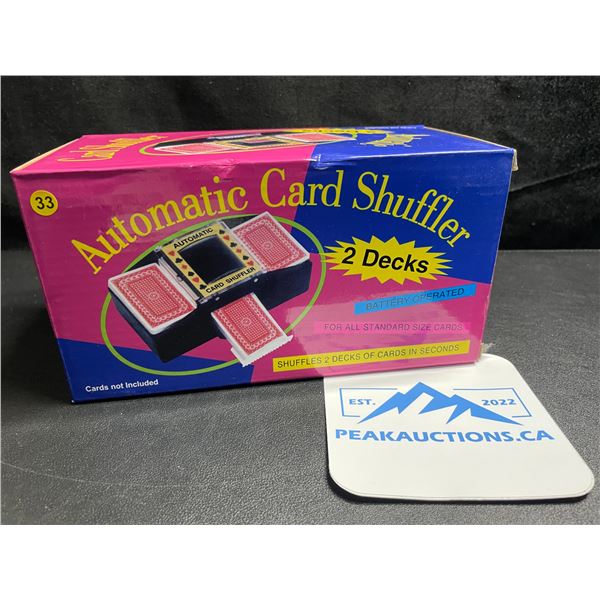 1 Automatic Card Shuffler - Shuffles 2 Card Decks at Once in Seconds - New