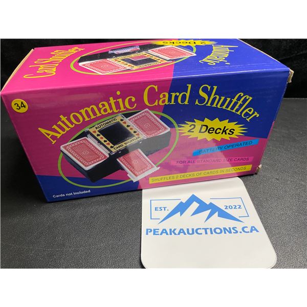 1 Automatic Card Shuffler - Shuffles 2 Card Decks at Once in Seconds - New