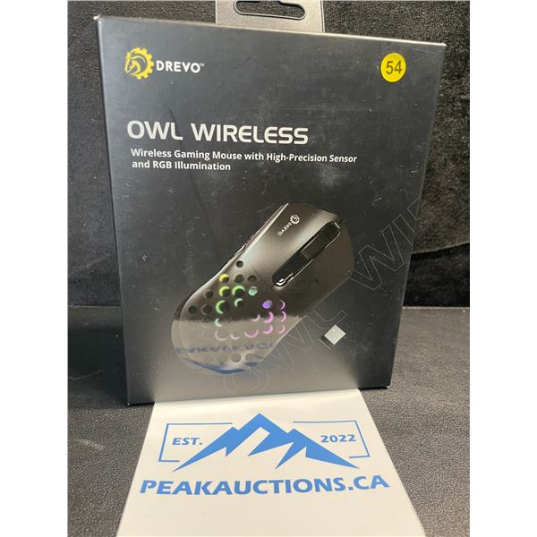 1 Drevo Owl Wireless Gaming Mouse with High-Precision Sensor & RGB Illumination - New!