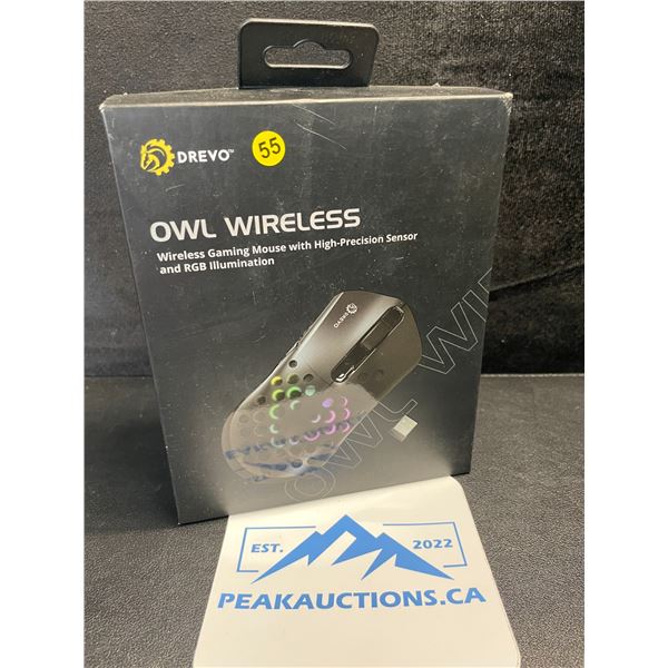 1 Drevo Owl Wireless Gaming Mouse with High-Precision Sensor & RGB Illumination - New!