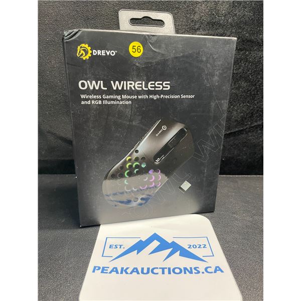 1 Drevo Owl Wireless Gaming Mouse with High-Precision Sensor & RGB Illumination - New!