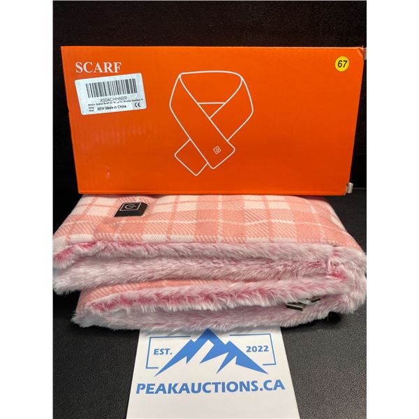 1 Heated Scarf for Women w/ Rechargeable 5000mah Battery & 3 Heating Levels - Pink - New