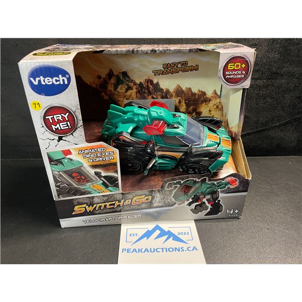 1 Vtech Switch and Go Transforming Velociraptor Racer Toy - New