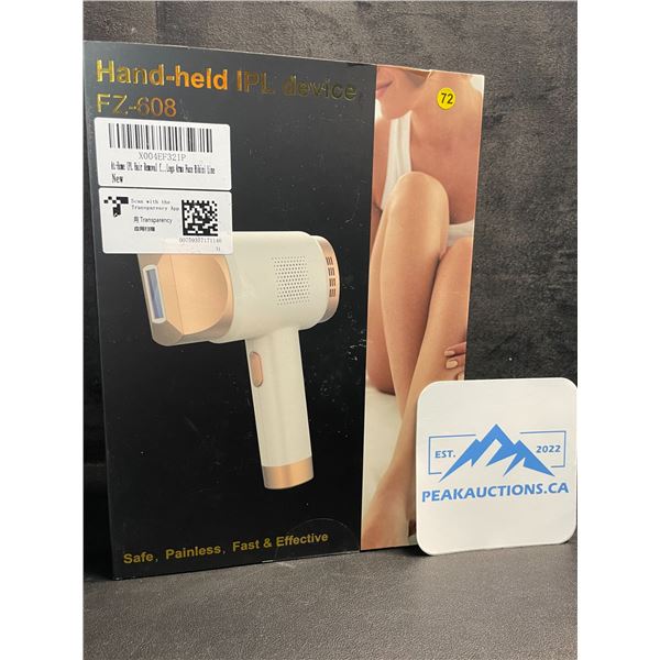 1 Handheld IPL At-Home Permanent Laser Hair Removal Device - Safe/Painless/Effective - New