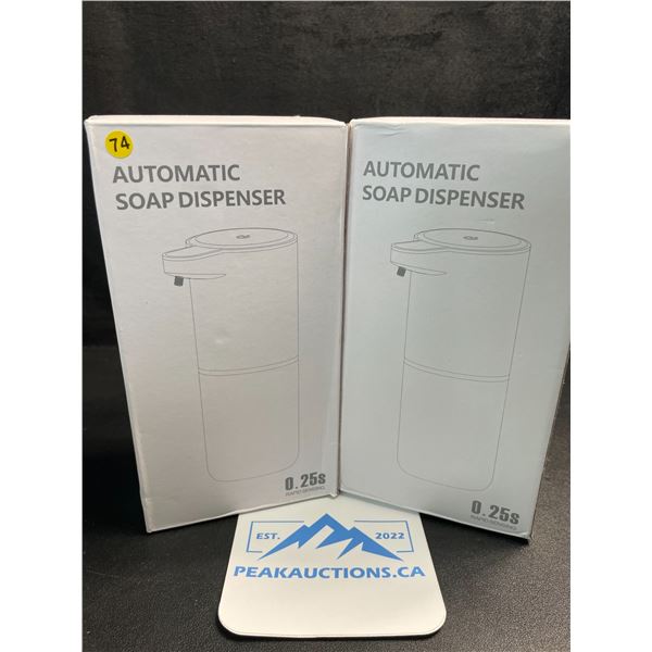 2 Automatic Foaming Soap Dispensers - Touchless/Wall-Mountable Soap Dispensers - New