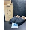 Image 1 : 1 Pair of Men's Quilted Nylon Memory Foam Slippers with Non-Slip Gripped Soles - Size 8 - New in Box