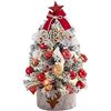 Image 1 : 1 Mini Christmas Tree - 24inch (60cm) Artificial Desktop Tree with Decor/Frosted White Tips - New