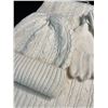 Image 2 : 3-Piece Women's Knitted Winter Toque/Gloves/Scarf Set - Cream Colour - New