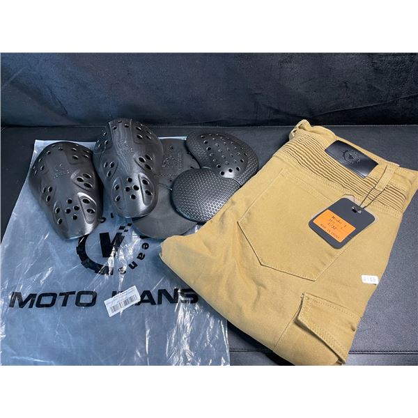 1 Pair of Men's Motorcycle Riding Pants - Khaki - Size L/32 - New w/ Tags