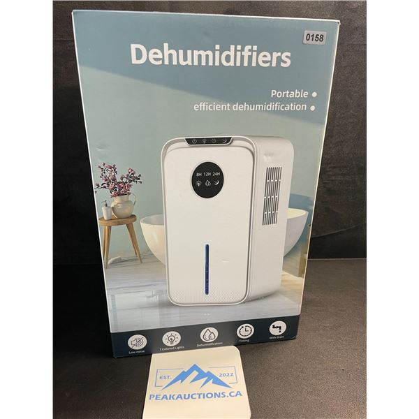 1 Large Household Dehumidifier (85oz Capacity) w/ LCD Display & 7-Colored Night Light - Brand New!