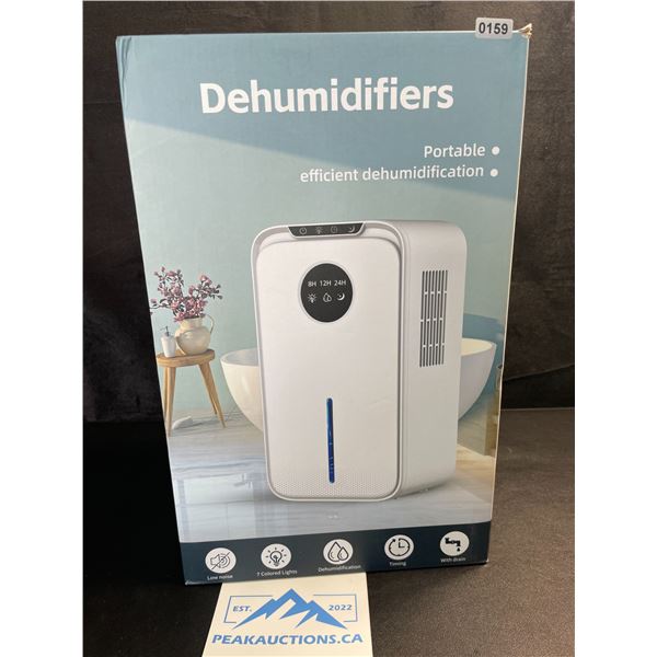 1 Large Household Dehumidifier (85oz Capacity) w/ LCD Display & 7-Colored Night Light - Brand New!