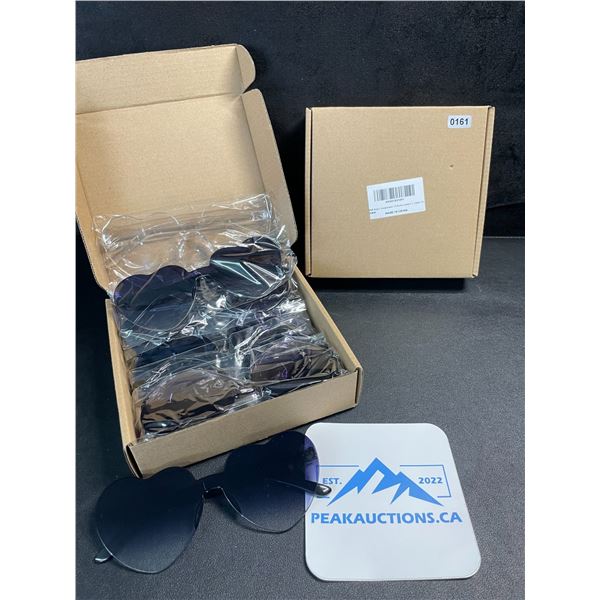 2 Boxes of Heart-Shape Sunglasses - 12 Per Box/24 Total - New