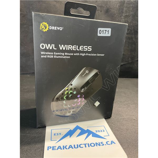 1 Drevo Owl Wireless Gaming Mouse with High-Precision Sensor & RGB Illumination - New!