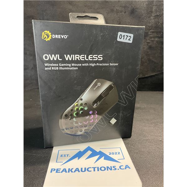 1 Drevo Owl Wireless Gaming Mouse with High-Precision Sensor & RGB Illumination - New!