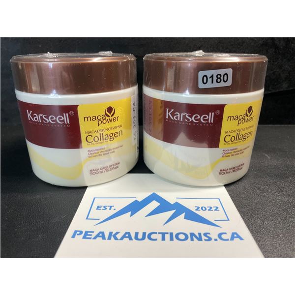 2 Karseell Maca Essence Repair Collagen Hair Treatment - For Dry/Damaged Hair - 500ml Each - New