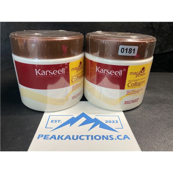 2 Karseell Maca Essence Repair Collagen Hair Treatment - For Dry/Damaged Hair - 500ml Each - New