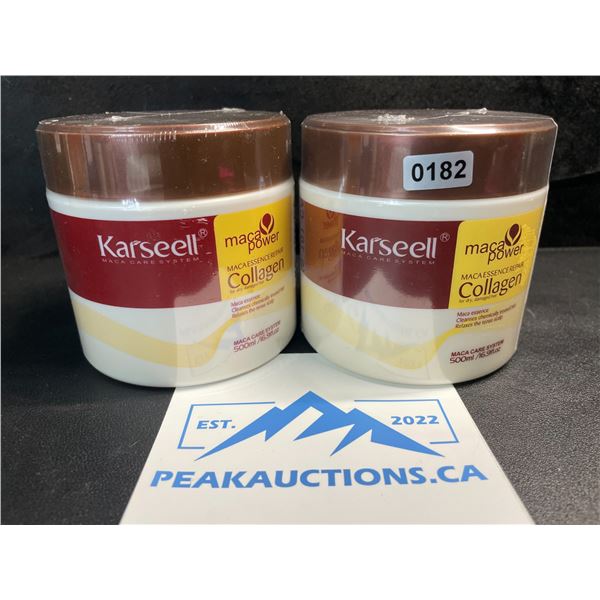 2 Karseell Maca Essence Repair Collagen Hair Treatment - For Dry/Damaged Hair - 500ml Each - New