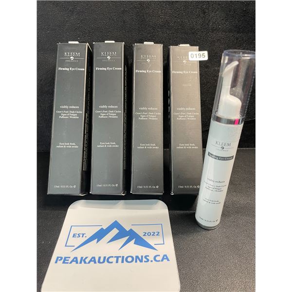 4 Kleem Organics Firming Eye Creams - Reduces Puffiness, Wrinkles, Dark Circles - 15ml - New